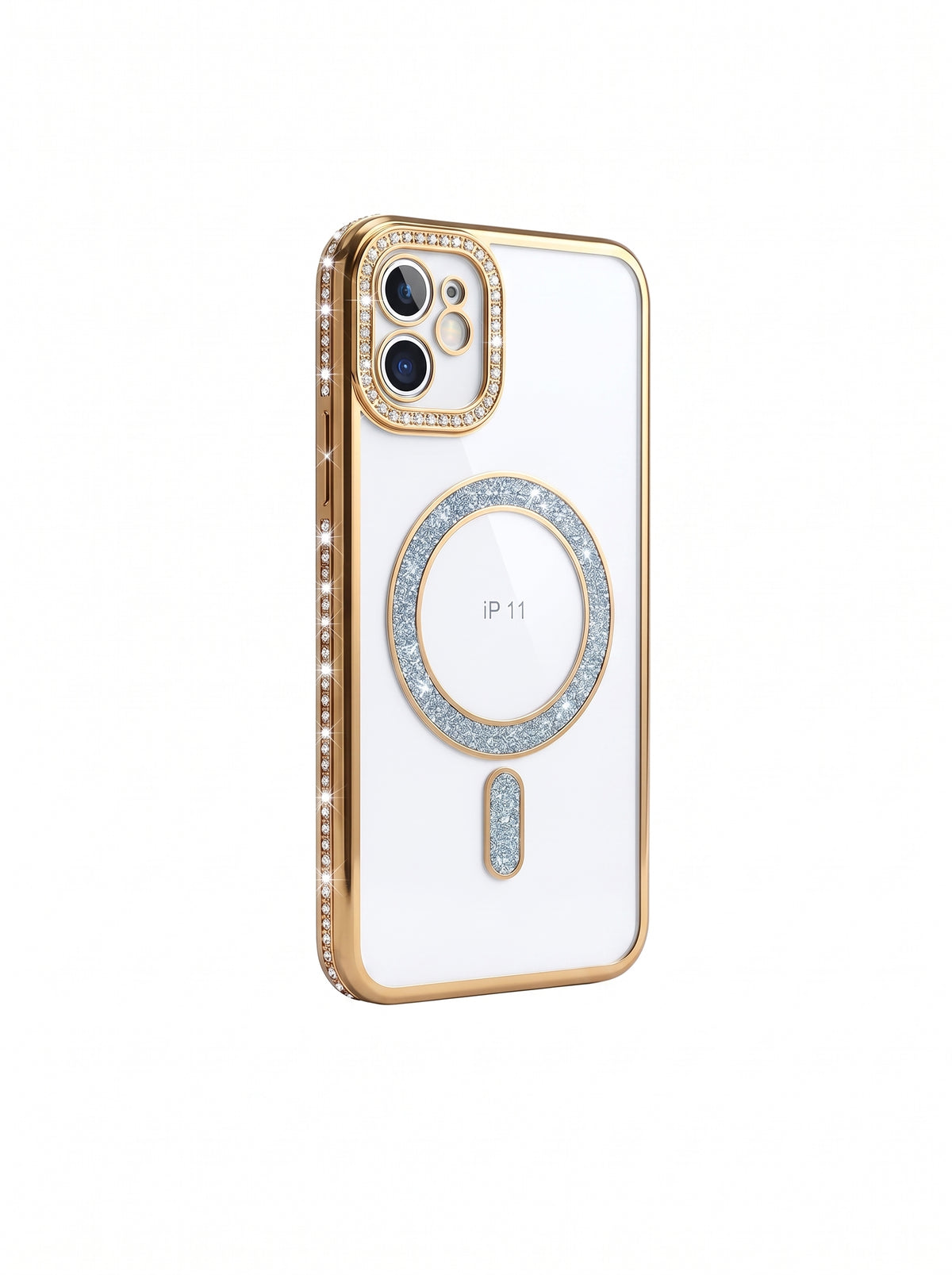 Luxury Rhinestone & Glitter MagSafe Compatible Clear Phone Case