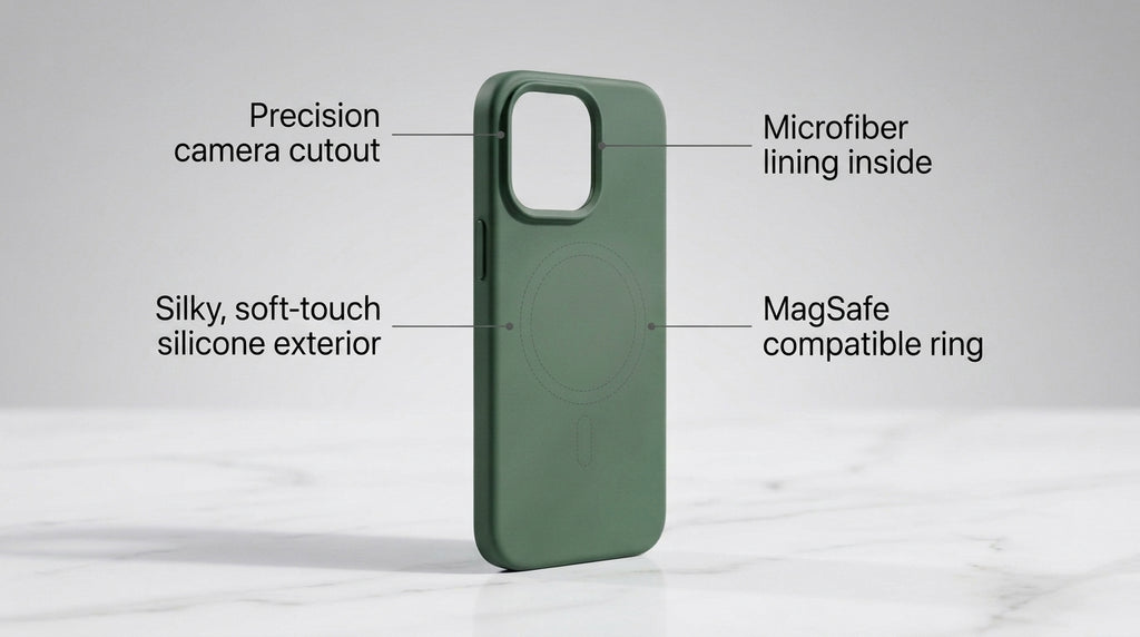 Apple Silicone Case with MagSafe for iPhone (Green) iPhone 14