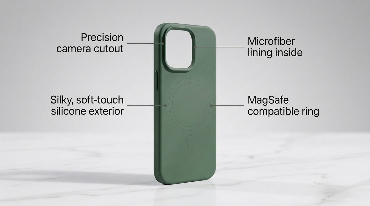 Apple Silicone Case with MagSafe for iPhone (Green) iPhone 14
