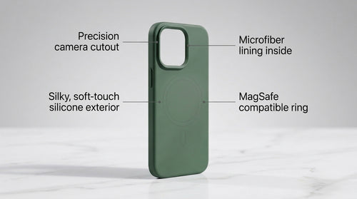 Apple Silicone Case with MagSafe for iPhone (Green) iPhone 14