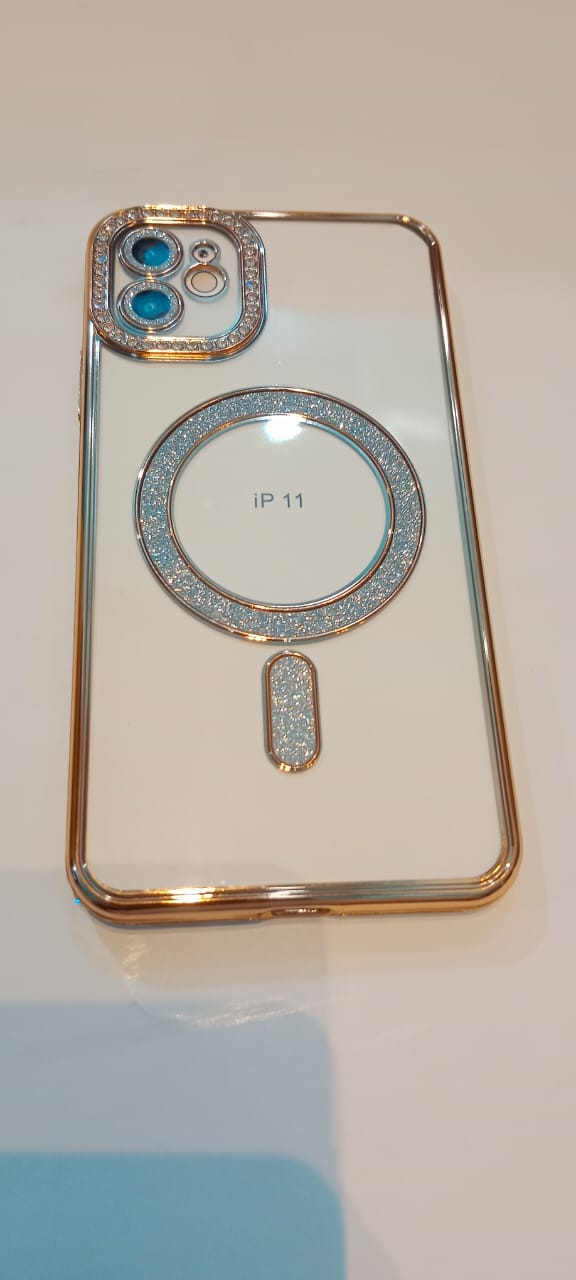 Luxury Rhinestone & Glitter MagSafe Compatible Clear Phone Case