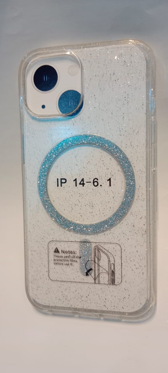 Sparkling Clear Glitter MagSafe Compatible Mobile Case